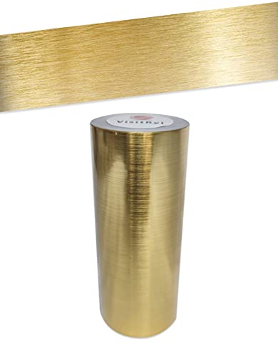 VisitRyl Tapetenbordüre, selbstklebend, Gold Gebürstet, 10 cm x 500 cm,...