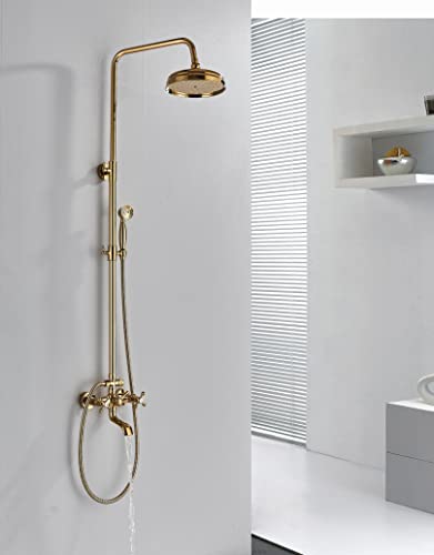 Set robinet de douche pluie 20,3 cm résistant pour mitigeur - 6