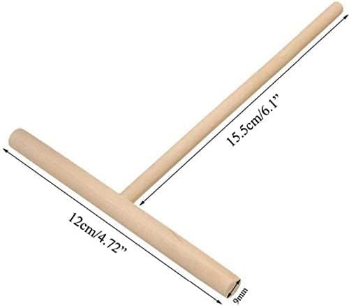2 piezas de madera en forma de T crepé crepe esparcidor palo palo crepes chino pastel herramientas accesorios de cocina herramientas bricolaje cocina herramientas 2