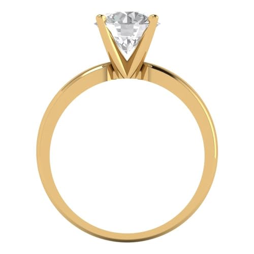 Clara Pucci Solid 14K White Gold Moissanite Ring - 1.5 tcw Round Cut Certified Three-StoneEngagement Ring for Women, Promise Bridal Rings for Women, Wedding Ring for Women4