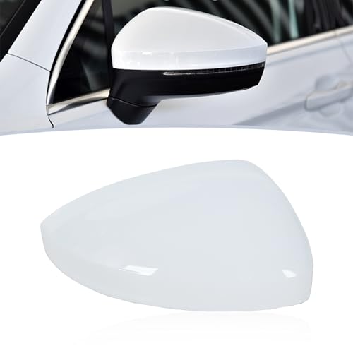 JESYMBX Rearview Side Mirror Cover Cap For VW Tiguan 2017-2020 Wing Door Rear-view Lid Turn Signal White Right