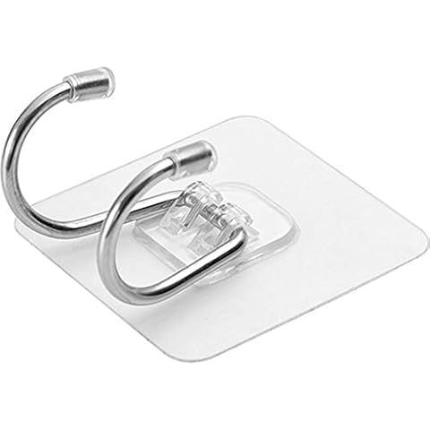 LPing Double Hook With Self-adhesive Hook,1-5 Pieces Of Stainless Steel Sticky Wall Hanger For Kitchen,bathroom And Office Closet-waterproof,no Need To Drill Glue Cover