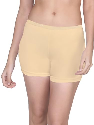 Image of DChica Essentials Women Boyshorts Panties, Bloomers for Women's with Good Hip Coverage & Inner Elastic, Seamless, High Rise Underwear Shorts - (Pack of 1 & 2) Solid Colors