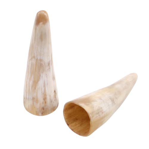 TOPBATHY 100% Natural Ox Horn Shot Glass Decorative Drinking Cup Medieval Style for Beer Wine Whiskey