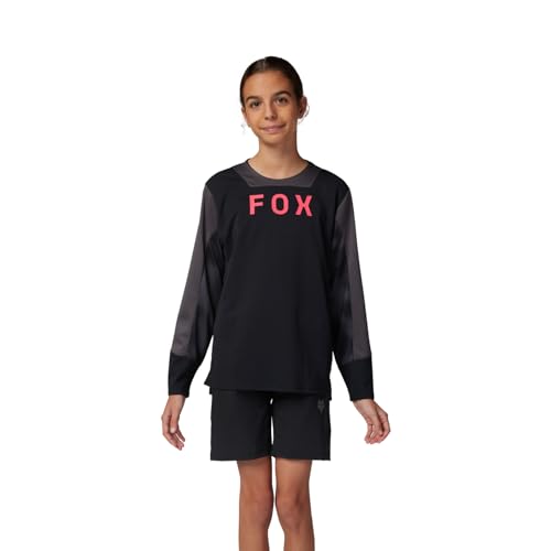 Maillot de vélo Fox Junior Defend Taunt t-shirt manches longues VTT enfant noir Ys