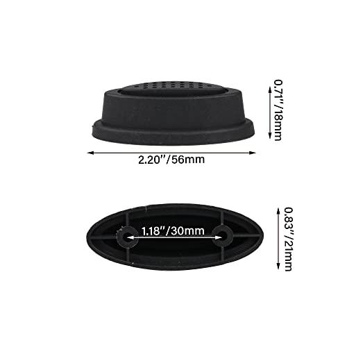 Image of Etfbuy 4pcs Black Luggage Side Stud Feet Pad Suitcase Side Peg Support Replacement for Z020