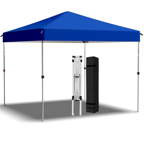 Pop Up Canopy Tent, 10x10 Outdoor Shade, One Push Instant Outdoor Canopy, Easy Set Up Tent, Portable Instant Beach Canopy Tents, Sun Shelter for Events, Parties, Camping