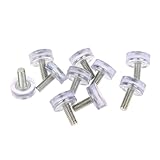 GIAYEU Patas niveladoras, 10 patas ajustables de plástico de hierro transparente para muebles, mesa, silla, patas