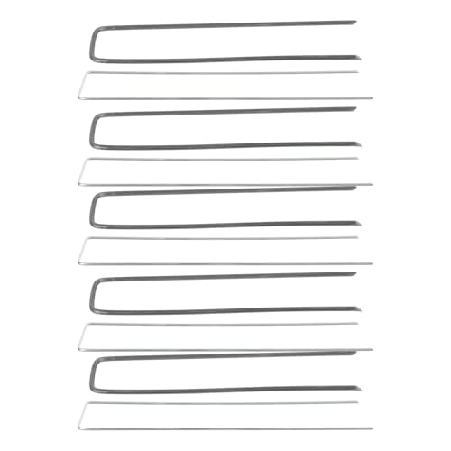 Yardenfun 30 Stück Teiliges U förmiges Garten eisennagel Verzinkte Stahlheringe zur Befestigung von Rasenteppichen Unkrautvlies und Gartenvliesen Robust und Wiederverwendbar für