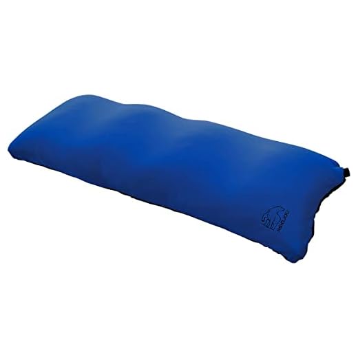 Reisekissen VOLAR | Orthopädisches Nackenkissen mit Memory-Foam gegen Nackenschmerzen | Kleines Kopfkissen für Reisen im Auto, Flugzeug, Zug, Hotel & Camping | Thermoregulierender Bezug | 40x25x10 cm 6 Nordisk Dag aufblasbares Schaumstoffkissen Kissen, Limoges Blue/Black