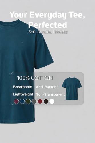 Image of Van Heusen Men's Crew Neck T-Shirt - Soft & Breathable Cotton | Regular Fit | Comfortable Everyday Casual Wear | Short Sleeves | Summer Favorite |Solid Colors | Style 60052|Available in Pack of 1 & 2