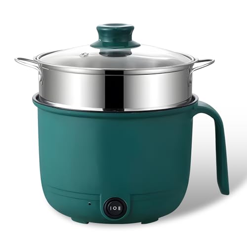Marmite Électrique, 1.3 L Hot Pot Électrique, 600 W, 220 V Marmite Portable, Mini Hot Pot Avec Cuiseur Vapeur En Acier Inoxydable, Casserole Électrique Pour La Maison, Le Bureau, Le Dortoir