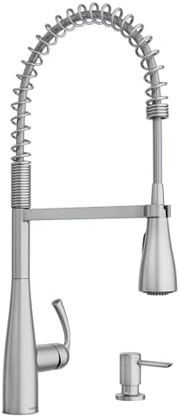 Moen Essie Spot Resist Stainless One-Handle High Arc Pre-Rinse Sp...