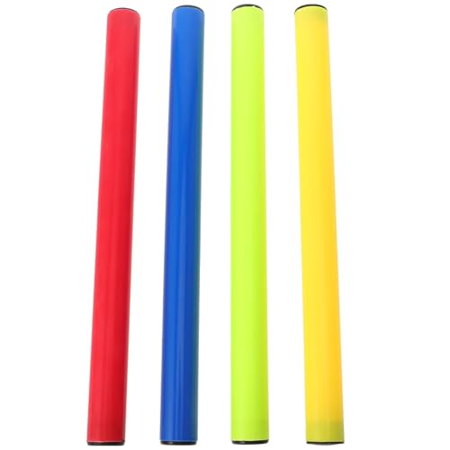 Alasum - Alasum 4 Pièces Bâtons de Relais Plastiques Légers Accessoires Colorés pour Course à Pied et Compétition Athlétisme Équipement Piste pour Événements Sportifs Scolaires
