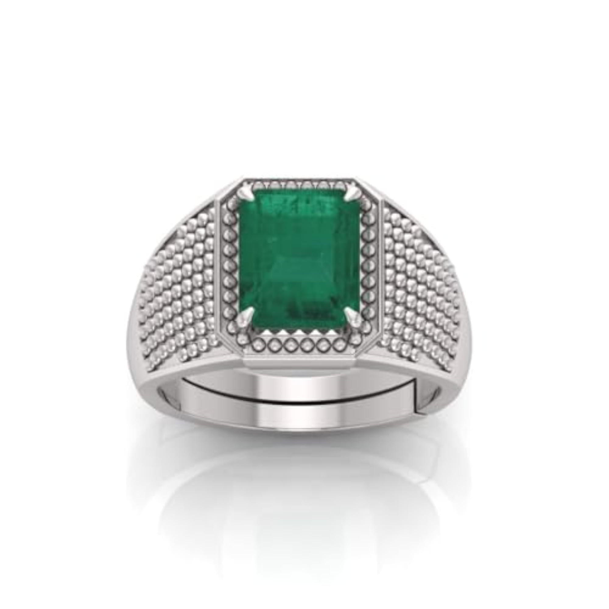 5.25 Ratti Emerald Adjustable Ring, Unisex