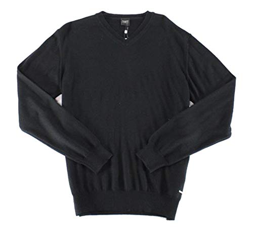 Club Room Mens Merino Knit Sweater, Black, Small