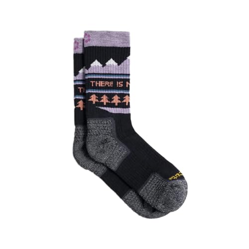 Image of ToughCutie No Planet B Merino Wool Socks for Women, Ladies Hiking Crew Socks, Warm Moisture Wicking Soft Cushion Boot Sock
