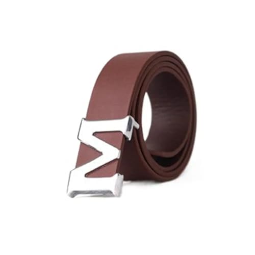 Decorative Belt Adjustable All-match Wide Side Dress Decoration Metal Buckle Waist Belts Waistbands Women Waist Belts Letter M for Country Concert Outfit(Coffee)