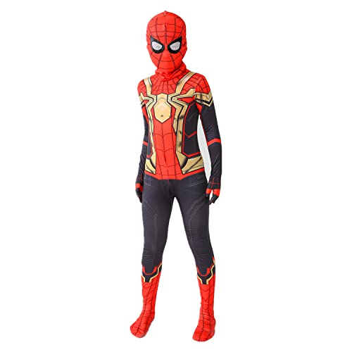 IOHIO Costume pour Enfants,Spiderman Anime Movie Costume,No Way Home Costume,pour Enfants Action Dress Up et Accessoires Party Cosplay Costume,140cm, 140 Cover