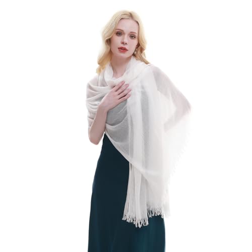 RIIQIICHY Scarf for Women Lightweight Solid Color Long Fashion Gauze Scarves Shawl Wrap4