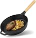 Produktbild BRIZOLL Gusseisen Pfanne Ø28 cm  Bratpfanne, Steakpfanne, Servierpfanne, Eisenpfanne, Gußeisenpfanne Griff abschraubbar  alle Herdarten: Induktion, Gas, Elektro, Ofen, Grill, Camping