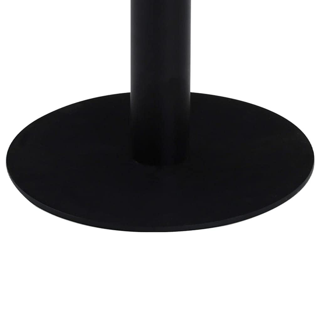 Stół bistro, ciemnobrązowy, 40 cm, MDF, okrągły stół do jadalni dla 2 osób, elegancki stół kuchenny ze stalową podstawą, uniwersalny stół barowy do restauracji i kawiarni