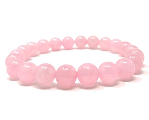 Natural AAA AAA Rose Quartz Bracelet with Green Aventurine Combo Stretch Bracelet | 7-7.5â€ Length Rose Quartz Gemstone Bracelet | Unisex Bracelet | 10mm Round Shape Beads| Men Beaded Bracelet