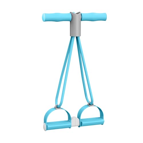 Rrlihjgu Trainer Tubolare Con Pedana Per Caviglie - Fasce Yoga Per Stretching,Attrezzo Ausiliario con 4 Tubi Corda Tensione per Allenamento Tonificazione Vita Gambe Braccia Palestra Domestica