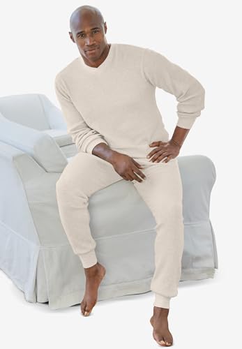 KingSize Men's Big & Tall Heavyweight Thermal V-Neck Underwear Shirt2
