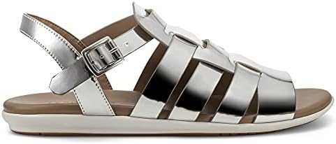 Aerosoles Women's Flat Sandal, SILVER PU, 6 | Image 1