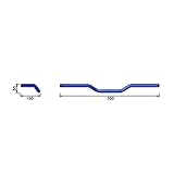  LSL Lenker Stahl 22mm Superbike chrom 123L001CR 4251342900350