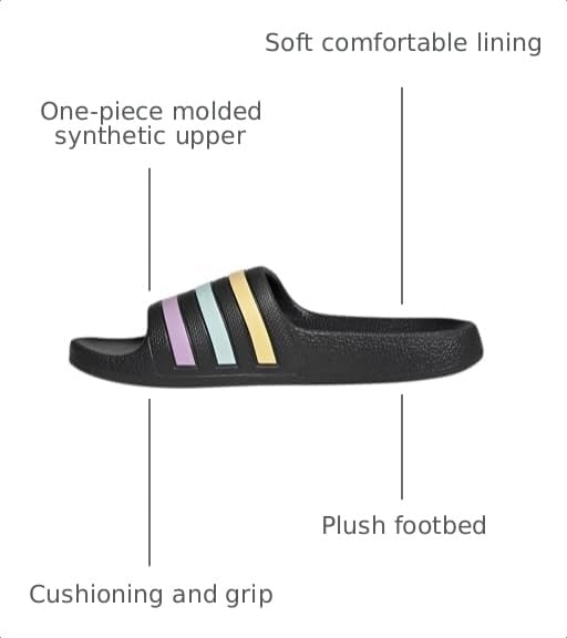 Image of adidas Boys Adilette Aqua Slide Casual Sandals Casual - Black