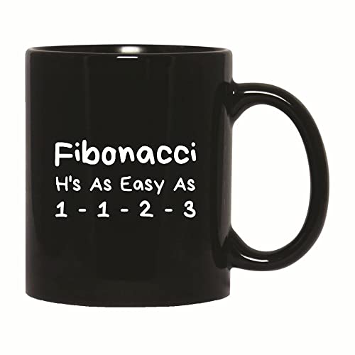 Funny Mathematics for Math Lovers Teacher Student Algebra 1 1 2 3 Fibonacci 11oz 15oz Black Coffee Mug
