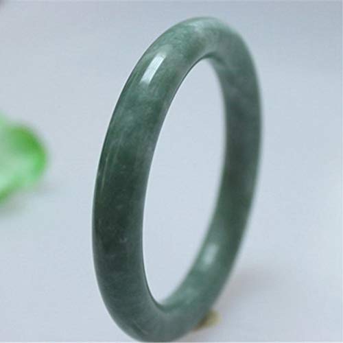 Bracelet jade naturel YXWYXWA 54mm, jonc rond authentique de qualité supérieure