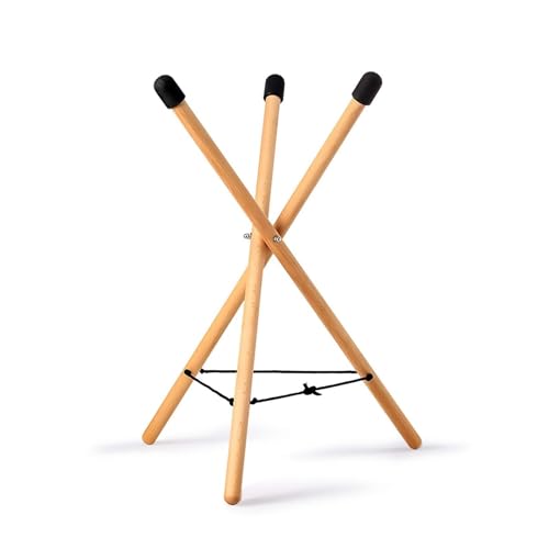 Support de batterie réglable en bois pour handpan et tongue drum 25-55 cm