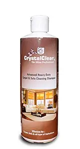 Crystal Clear Advance Heavy Duty Carpet Sofa Mattress Pillow Cushion Car Fabric, Car seat & Upholstery Cleaner Shampoo - 450 Grams