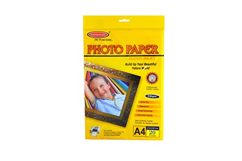 Image of BAMBALIO Glossy Photo Paper - A4 Size, 50 Sheets (180-50 & 135-50) & 40 Sheets (230-20)