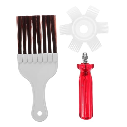 FOMIYES エアコンフィンコーム フィン直し ファン掃除ブラシ エアコンフィン掃除ブラシ 金属製ラジエターフィンコーム フィンストレートコーム 空調ライン修理ツール プラスチック 白い