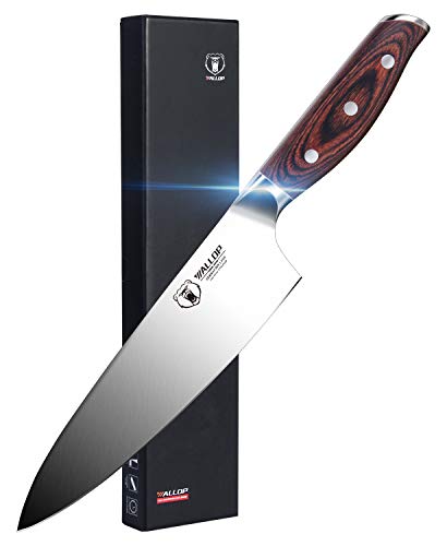 WALLOP Chef Knife - Pro Kitchen Chef's Knife Sharp Gyuto Knife 8 inch - German HC Stainless Steel with Full Tang Pakkawood Handle - Jane Series with Gift Box