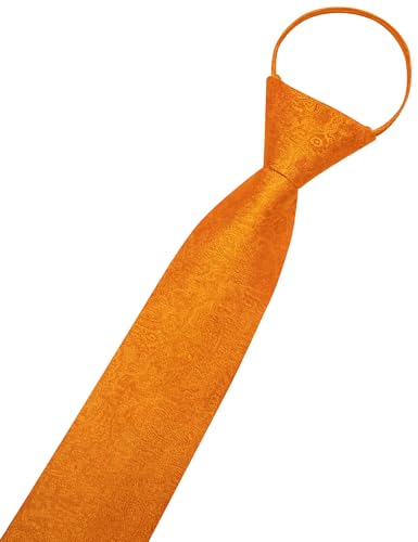 Image of Hi-Tie Zipper Ties for Men Pre-tied Tie Set Lapel Pin Pocket Square and Cufflinks Formal Business Wedding Adjustable Necktie