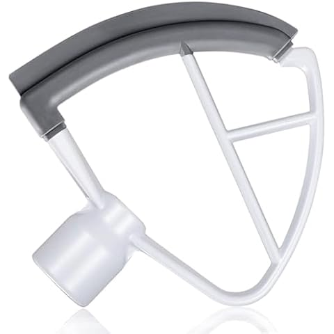 4.5/5 Quart Flex Edge Beater for KitchenAid Tilt-Head Stand Mixer, All-Metal Die Cast Flat Beater Paddle with Flexible Silicone Edges Bowl Scraper (Single Silicone Side) Cover