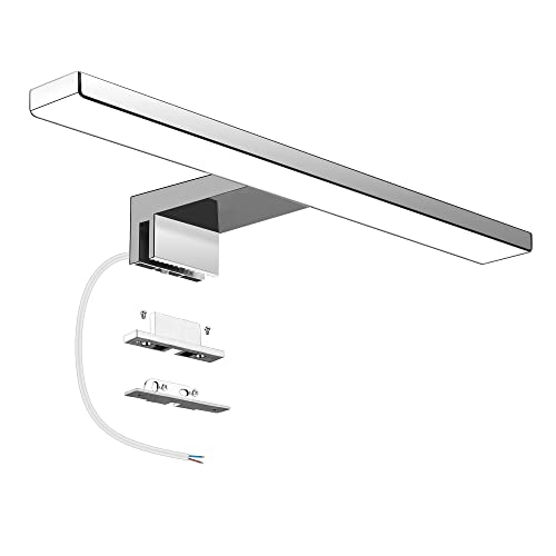 Aourow LED Lampada da Specchio 5W,Luce Specchio Bagno Bianco Neutro 4000K,Specchio Armadio Lampada da Bagno,Luce per Trucco,Lunghezza 30cm,230 V IP44,500lm