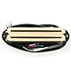 Musiclily Pro ST-DPLA Alnico 5 Rail Blade Humbucker Tonabnehmer Single Coil Format 6,2K für Strat Style E-Gitarre, Creme Korpus Schwarzer Rail