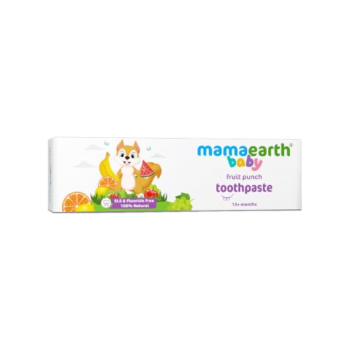Image of Mamaearth Fruit Punch Toothpaste - 50g | Infused with Sorbitol, Silica & Glycerin | Promotes Healthy Teeth & Gums, Free from Fluoride & SLS, 100% Natural