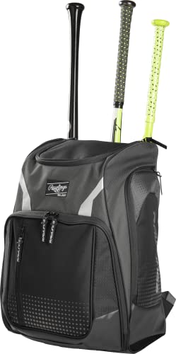 Sac à dos de baseball Rawlings ventilé avec compartiment crampons