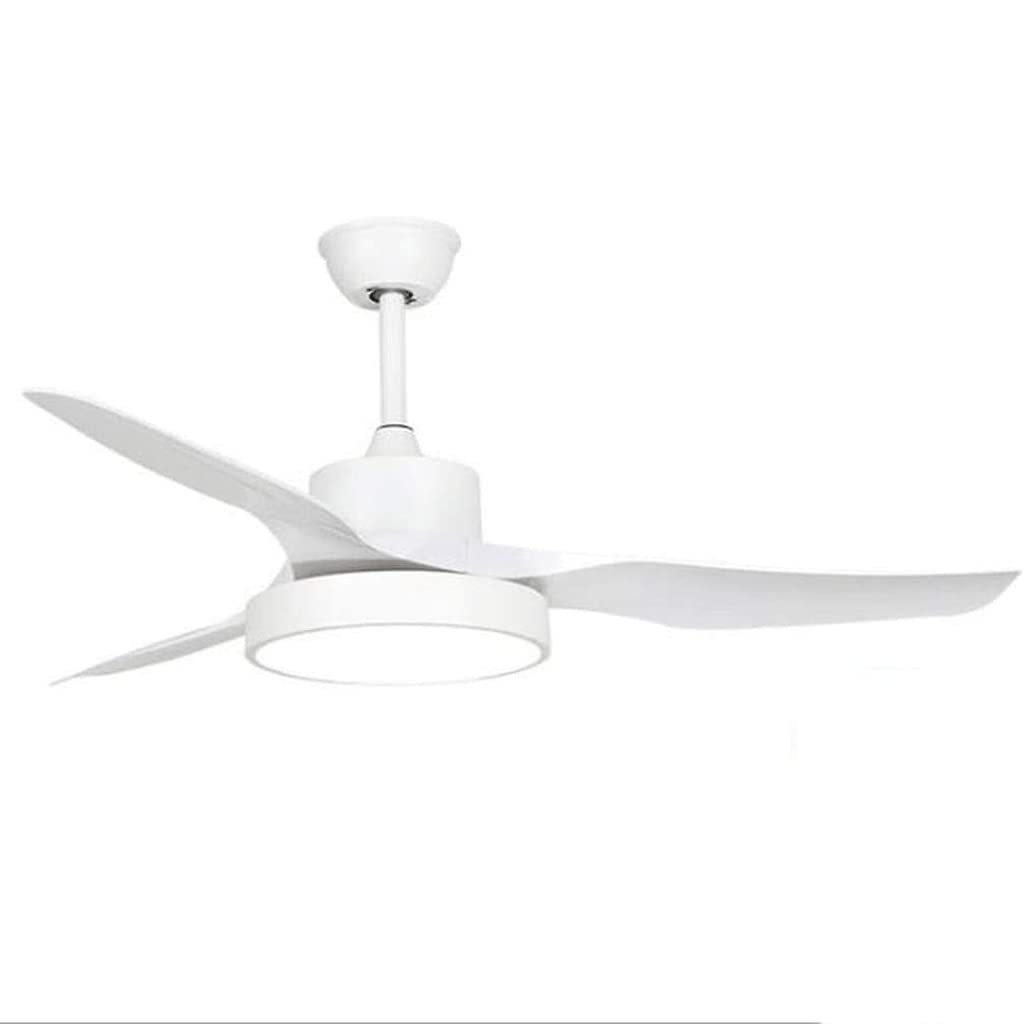 Lumière rétro à LED et grand plafonnier ventilateur suspendu en métal marron