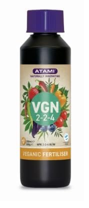 Atami - Veganic Fertiliser 4-PACK - Kit completo de fertilizantes veganos - 4 X 250 ml - Abonos orgánicos, ecológicos y naturales para todas las fases del cultivo de plantas