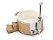 Produktbild Finntherm Holz Badefass Stockholm aus Thermoholz, Hot Tub Ø 180 cm, 8 Personen, inkl. Edelstahl-Ofen (30 kW), Minibar, Schwimmbecken, Badebottich, Badezuber