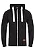 Produktbild behype. Herren Basic Sweatjacke Sweatshirt weicher Hoodie mit Kapuze Kapuzenpullover BH_7660-Schwarz-L
