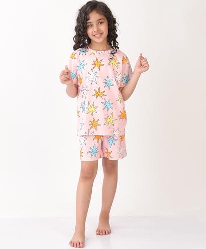 Image of ANTHRILO Summer Pink Star Sleepwear Short Set - Pink